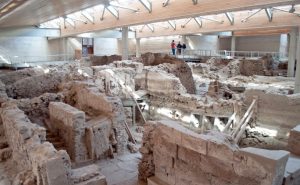 Akrotiri ruins - Prehistoric Town of Akrotiri, Santorini.