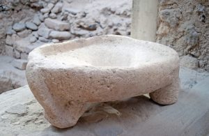 Akrotiri toilet - Prehistoric Town of Akrotiri, Santorini.