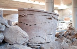 Akrotiri tub - Prehistoric Town of Akrotiri, Santorini.