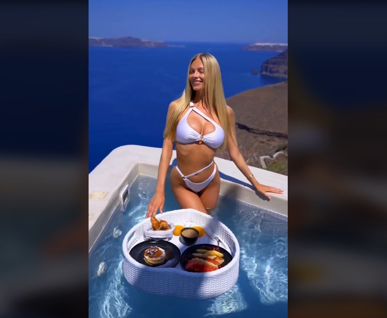 athina breakfast - Indulge in a Dreamy Floating Breakfast Morning at Athina Luxury Suites in Santorini Athina Suites Breakfast